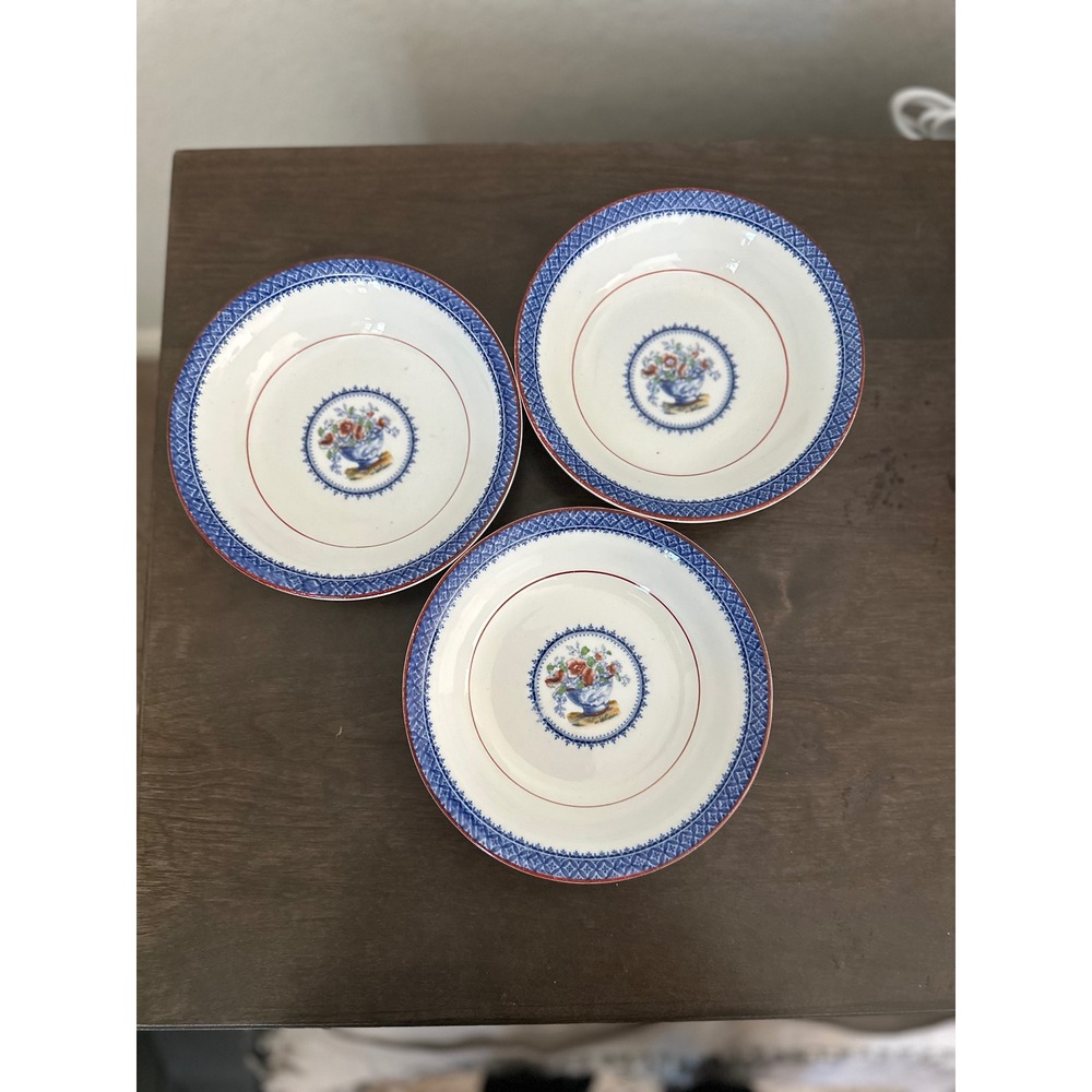3‎ S. Hancock & Sons Coronaware 'Namur' pattern Soup Bowls Floral Collectible